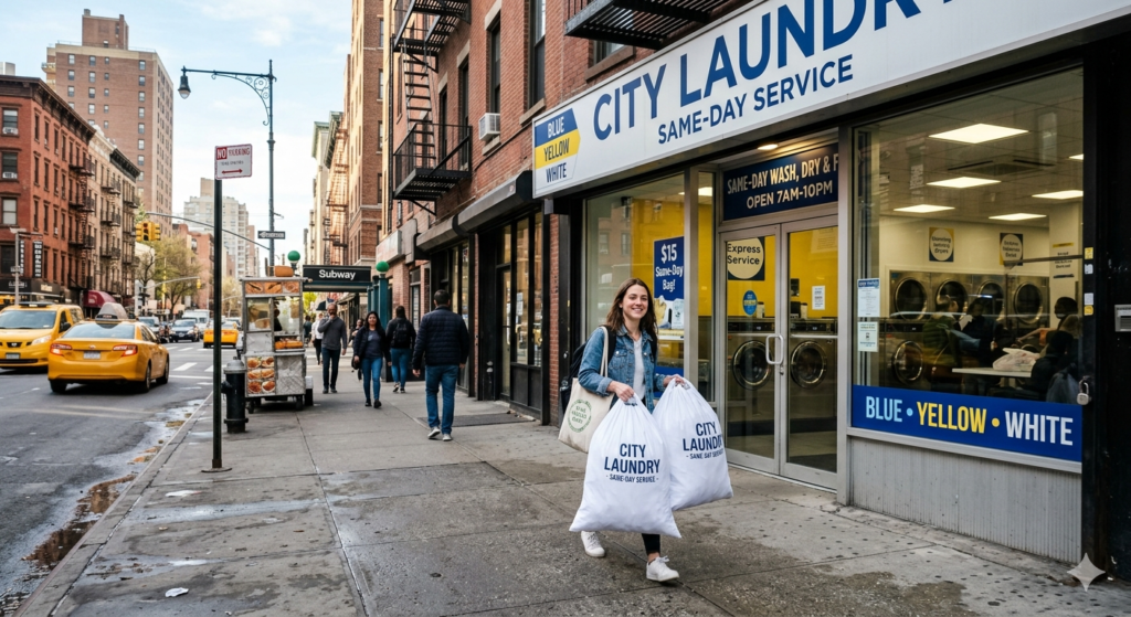 same day laundry NYC pickup and delivery service with fast turnaround